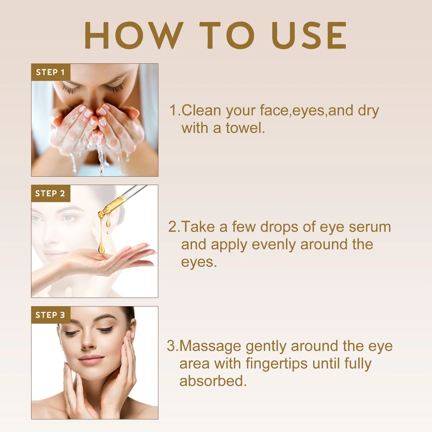 Vitamin C Anti Aging Eye Essence Set Reduce Dark Circles And Eye Bags Reduce Crow's Feet Firming Moisturizing Eye Care Products
