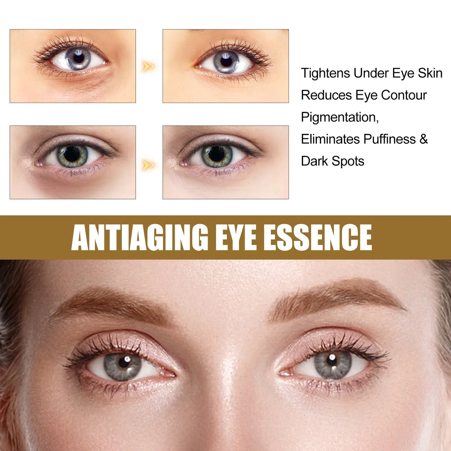 Vitamin C Anti Aging Eye Essence Set Reduce Dark Circles And Eye Bags Reduce Crow's Feet Firming Moisturizing Eye Care Products