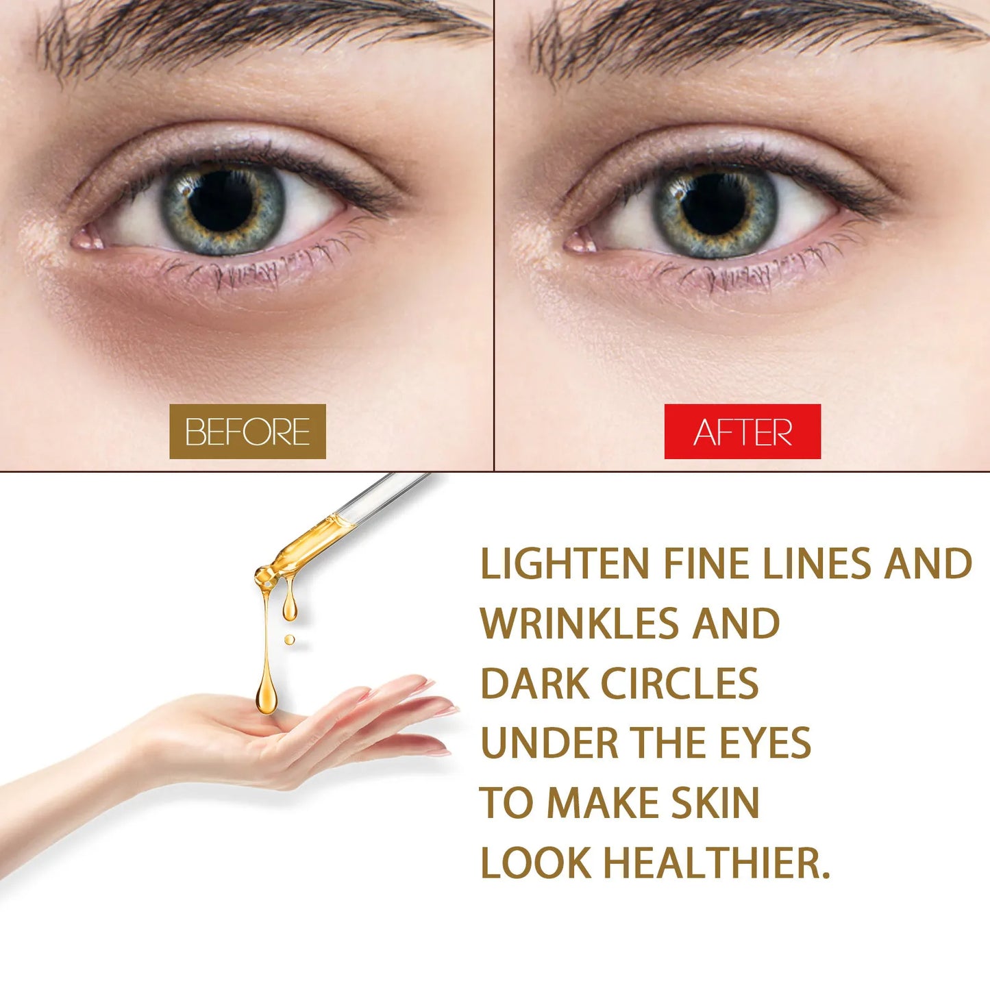 Vitamin C Anti Aging Eye Essence Set Reduce Dark Circles And Eye Bags Reduce Crow's Feet Firming Moisturizing Eye Care Products