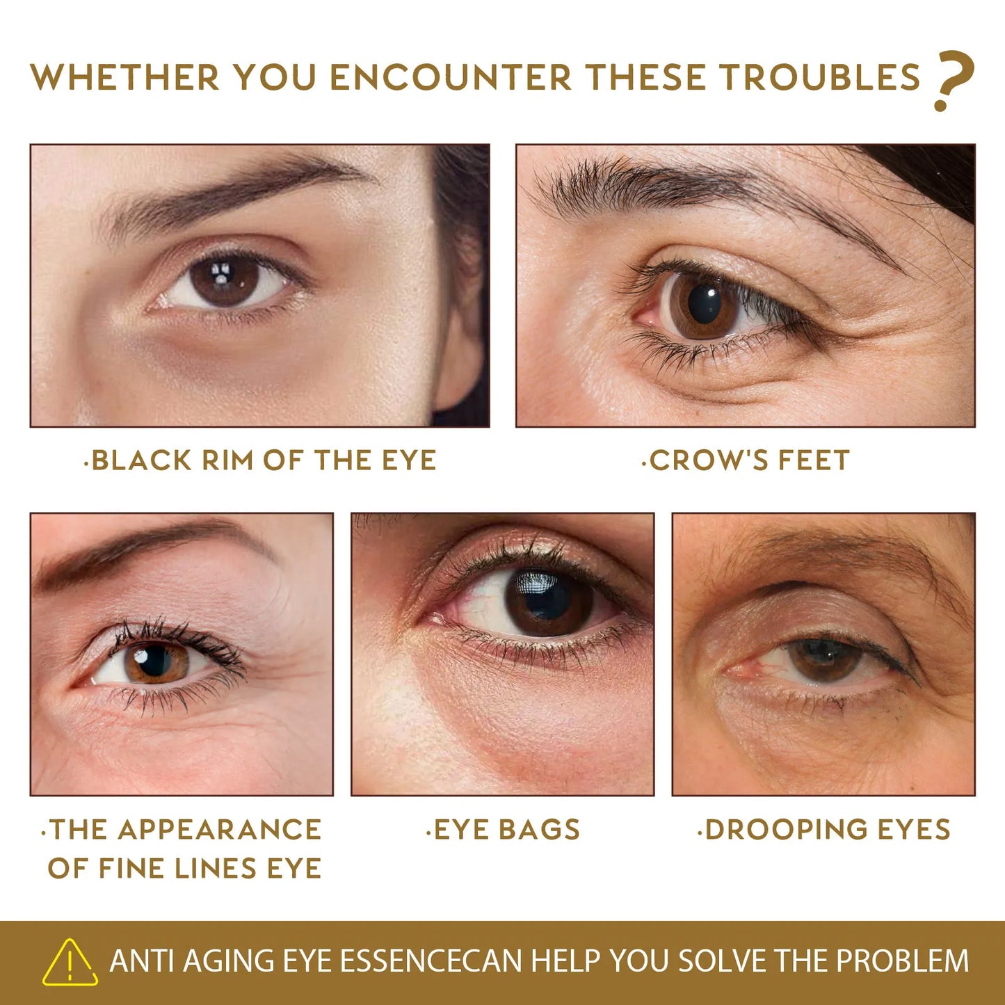 Vitamin C Anti Aging Eye Essence Set Reduce Dark Circles And Eye Bags Reduce Crow's Feet Firming Moisturizing Eye Care Products