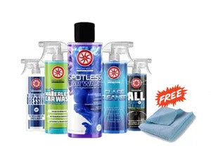 All In One Car Care Kit - Pack Of 5 With Free Microfiber Towel