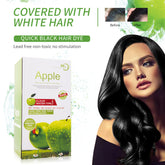 Original Apple Hair Color 1000 ML (500+500)  Ammonnia Free for Men and Women (Natural Black and Dark Brown)