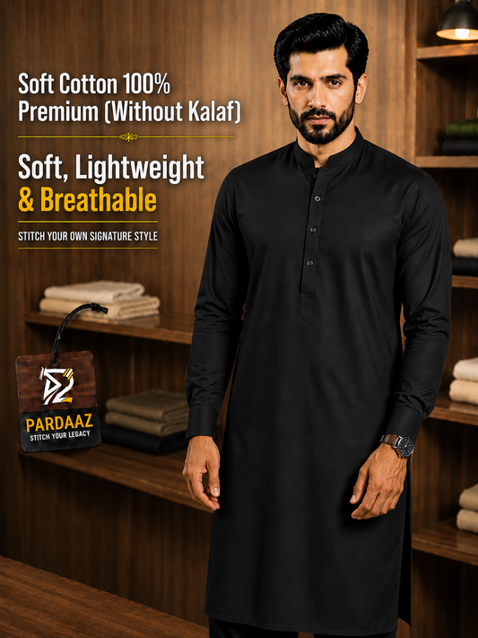 Soft Cotton 100% Premium (Without Kalaf) - Special Color, Mid Night Black