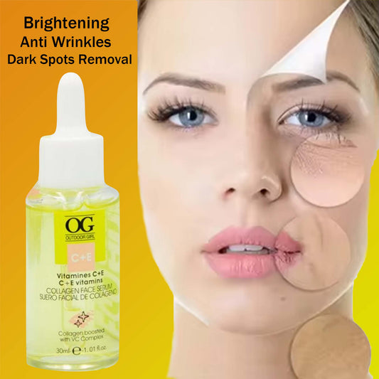 Vitamin C + E Collagen Face Serum – Brightening, Whitening, Wrinkles, Fine Lines & Dark Spot Removal