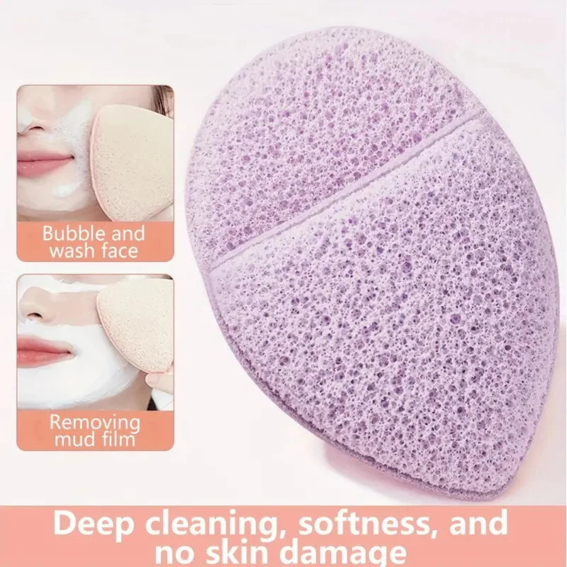 7-piece makeup and face wash beauty set, including 3 headband sets, 1 cosmetic bag, 2 face wash brushes and 1 powder puff