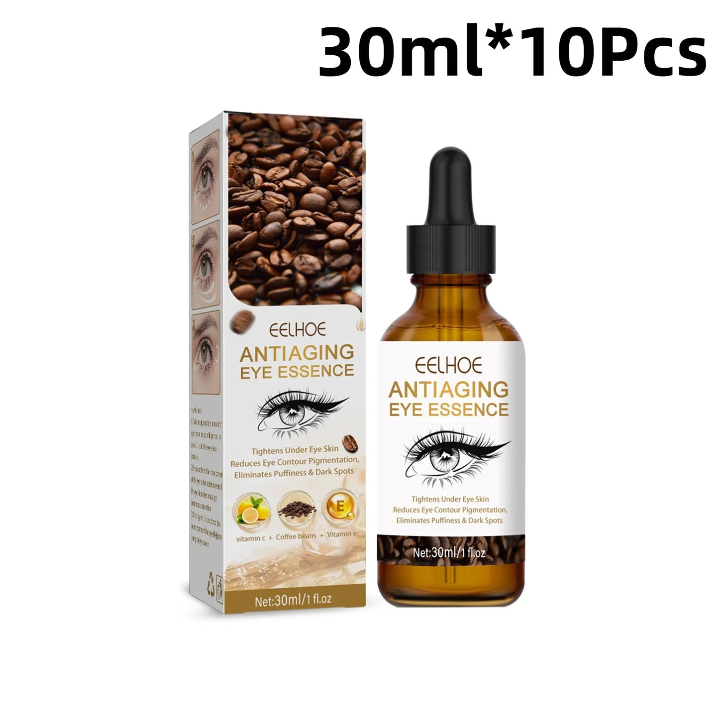 Vitamin C Anti Aging Eye Essence Set Reduce Dark Circles And Eye Bags Reduce Crow's Feet Firming Moisturizing Eye Care Products